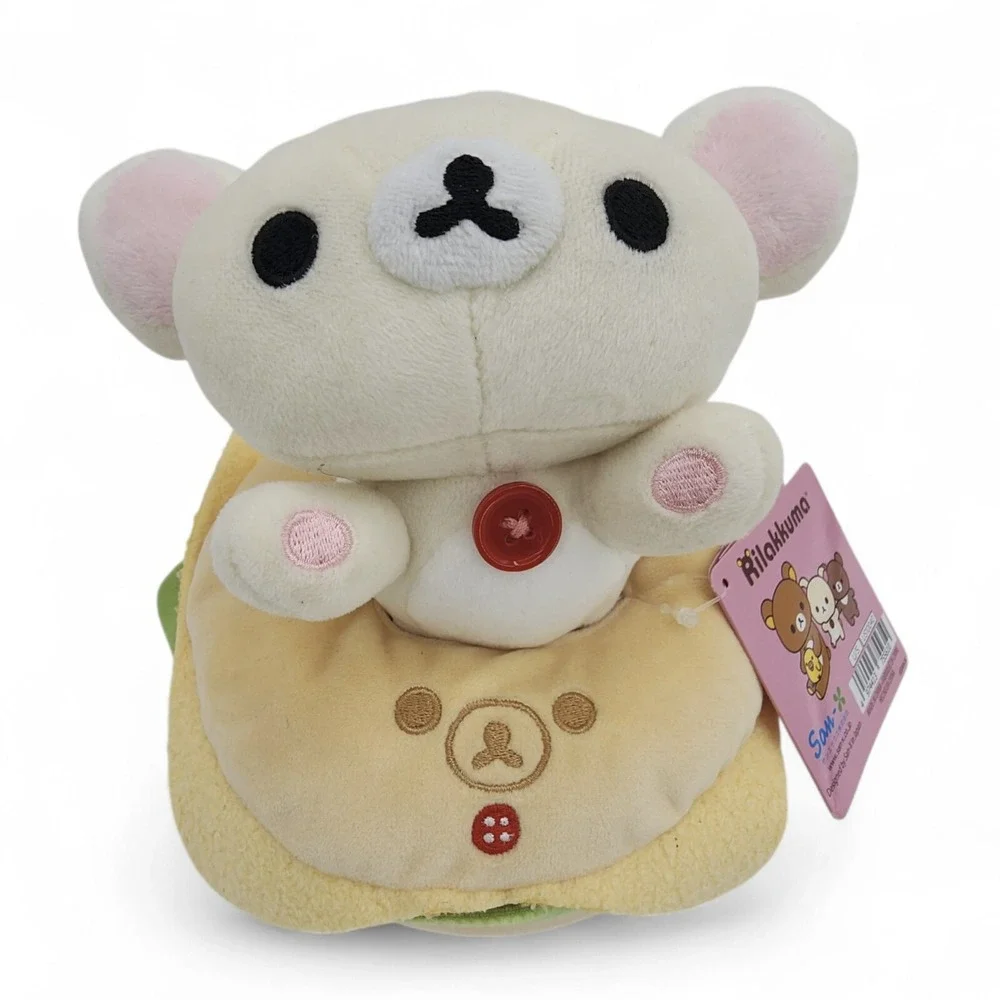 San-X Rilakkuma Korilakkuma Bagel Soft Plush Doll 6 Inch Stuffed‎ Toy NEW w/ Tag